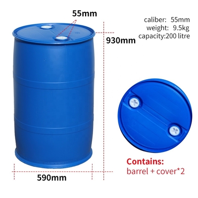 SIDUN 200l Nhựa màu xanh lam Thùng phuy nhựa 55 Gallon có lỗ thoát nước