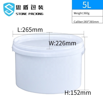 Hình bầu dục 1 Thùng chứa hóa chất Gallon Thùng tròn hình bầu dục có nắp 265 * 265mm