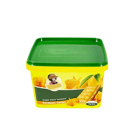 Loại thực phẩm nhỏ bằng nhựa HDPE Hình vuông với nắp niêm phong