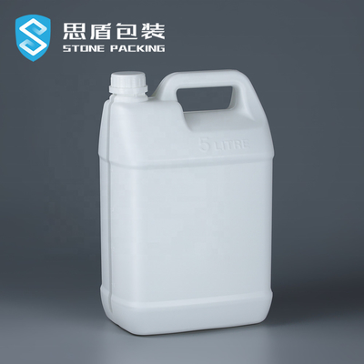Chai HDPE vuông 220G rỗng Thùng chứa 5l Axit kháng kiềm