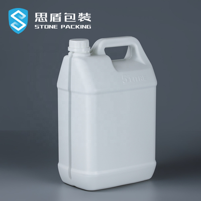 Chai HDPE vuông 220G rỗng Thùng chứa 5l Axit kháng kiềm