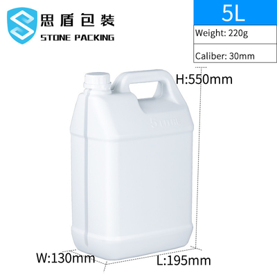 Cỡ 30mm Chai nhựa HDPE 5L Thùng nhựa 220g