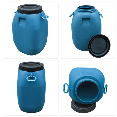 HDPE 100% 60L Thùng nhựa HDPE màu xanh lam có nắp