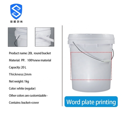 Thùng sơn 2.0mm 20 lít có thể tái sử dụng có nắp Không chứa BPA