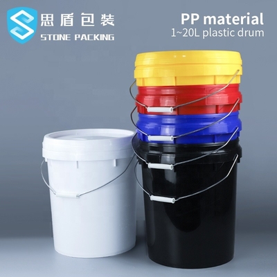 Độ dày 1,1mm Thùng sơn nhựa 5 Gallon có tay cầm 10L 18L 20L