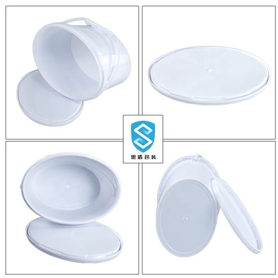 Hình bầu dục 1 Thùng chứa hóa chất Gallon Thùng tròn hình bầu dục có nắp 265 * 265mm
