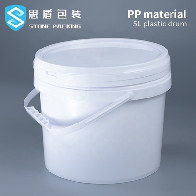 Dia 222mm PP Trắng 5l Hộp nhựa tròn đựng hóa chất 360g