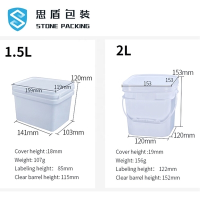 ISO 9001 5 Thùng chứa hóa chất Gallon Thùng trắng 141 * 103 * 120mm