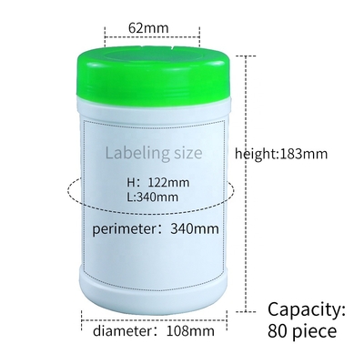 Khăn lau cồn Bông nhựa HDPE Thùng nhựa Jerry có thể có nắp OEM ODM
