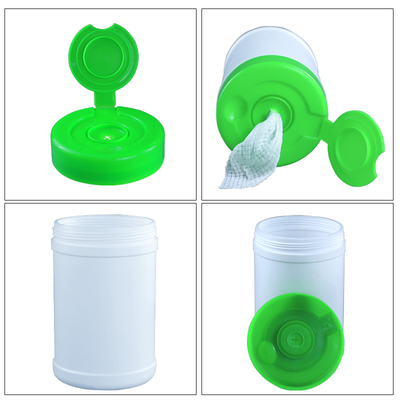 Nắp vặn mờ HDPE Khăn ướt Hộp nhựa 900g