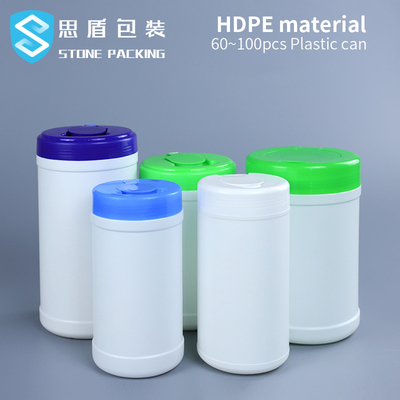 Nắp vặn mờ HDPE Khăn ướt Hộp nhựa 900g