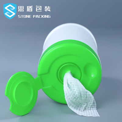Nắp vặn mờ HDPE Khăn ướt Hộp nhựa 900g