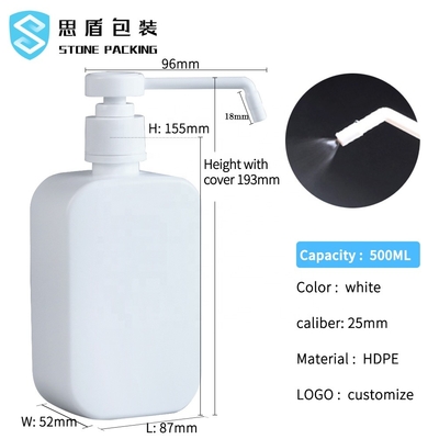 Chai xịt nhựa HDPE 25mm Chai 500ml với máy bơm ISO9001