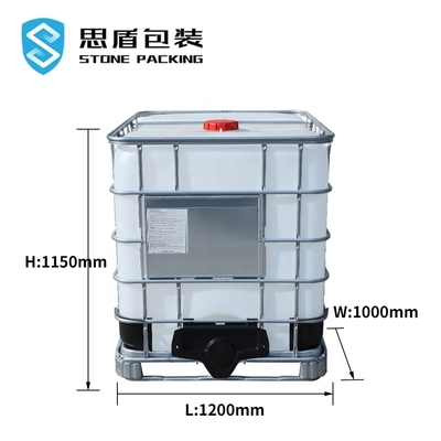 HDPE Bể chứa hóa chất kim loại bằng kim loại 1000 Ltr Trọng lượng trần 56kg