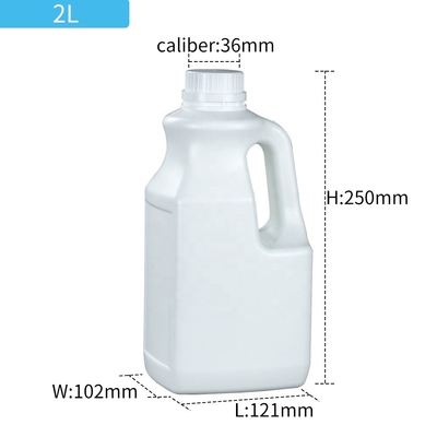 OEM ODM 2L Chai nhựa HDPE cho các sản phẩm hóa chất 121 * 102 * 150mm