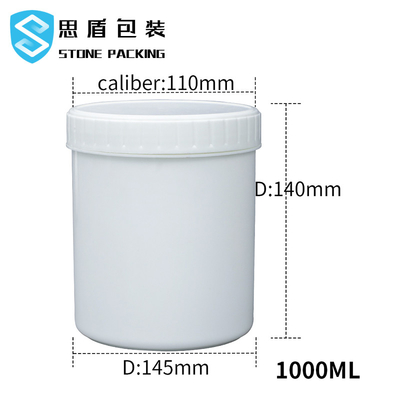 Hũ nhựa trắng đen 12 * 140mm 1L có nắp vặn OEM ODM