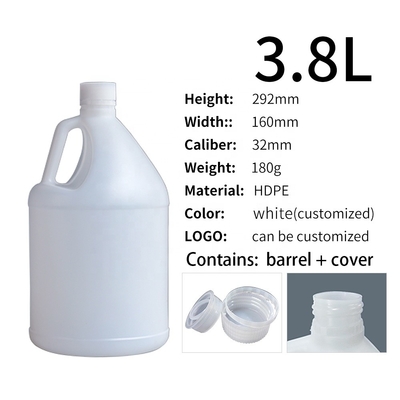 Hộp đựng hóa chất 3,8L HDPE tròn 1 gallon mờ có tay cầm